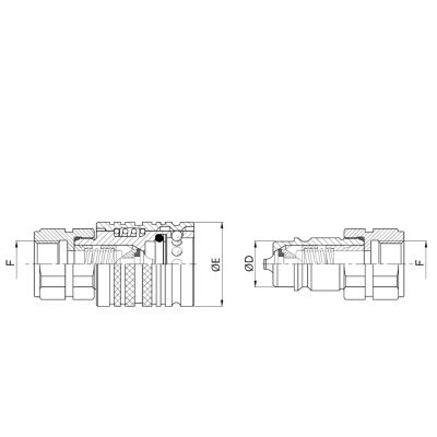 Brze spojnice sa kuglicama ISO 7241-1 A (PUSH PULL) PPV3 DN06-BG 1-ISO 6,3 (WP 250 bar-Q 12 l/min) Brze spojnice sa kuglicama ISO 7241-1 A (PUSH PULL) PPV3 DN06-BG 1-ISO 6,3 (WP 250 bar-Q 12 l/min)