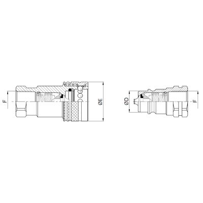 Brze spojnice sa kuglicama ISO 7241-1 A PAV1 DN13-BG 3-ISO 12,5 (WP 250 bar-Q 45 l/min) Brze spojnice sa kuglicama ISO 7241-1 A PAV1 DN13-BG 3-ISO 12,5 (WP 250 bar-Q 45 l/min)