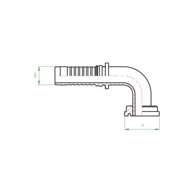 SFL 90° ( P20 / P1 ) Priključci za visokotlačna hidraulička crijeva prema EN 856 4SH (INTERLOCK)