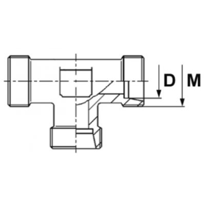 T-spojka za visoki tlak DIN 2353 ( 24° )